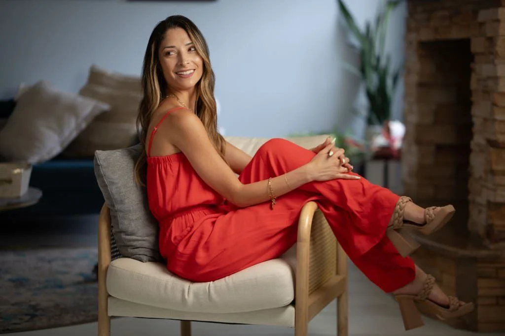 St Augustine creative portrait colorful orange jumpsuit