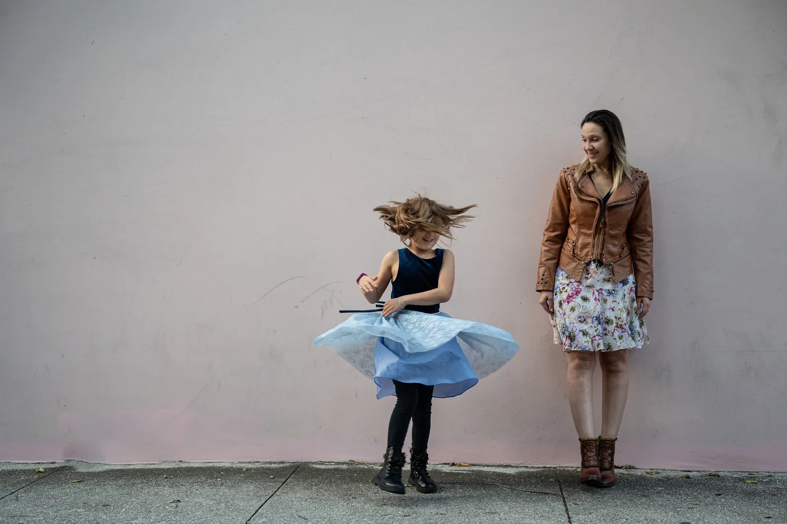 Candid family moment during photo session