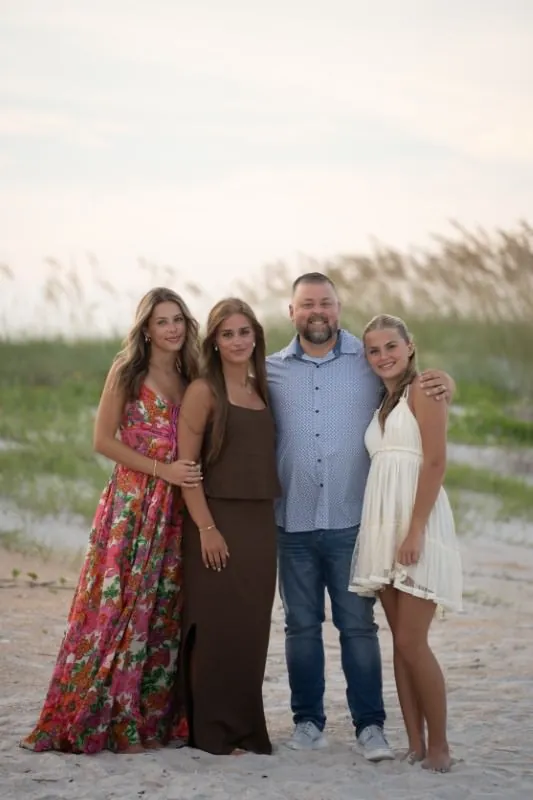Family beach session at sunset in St Augustine