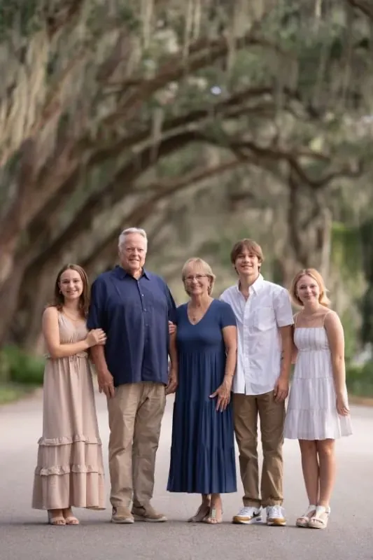 Multigenerational family portrait on Magnolia Street