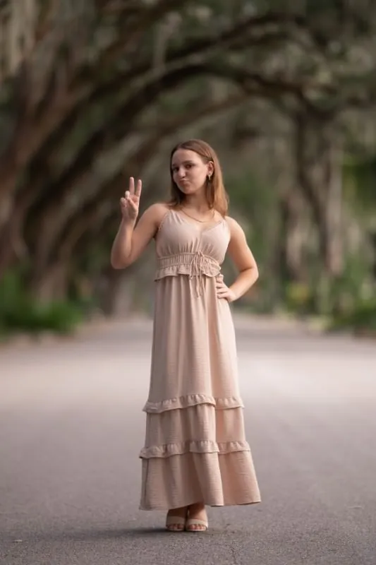 Peaceful portrait in nature setting