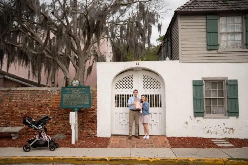 Couple at historic home in St Augustine