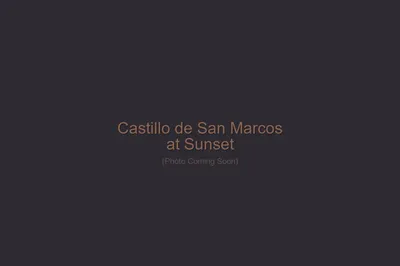 Castillo de San Marcos fort at sunset in St Augustine Florida