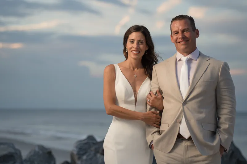 Beach portrait at sunset
