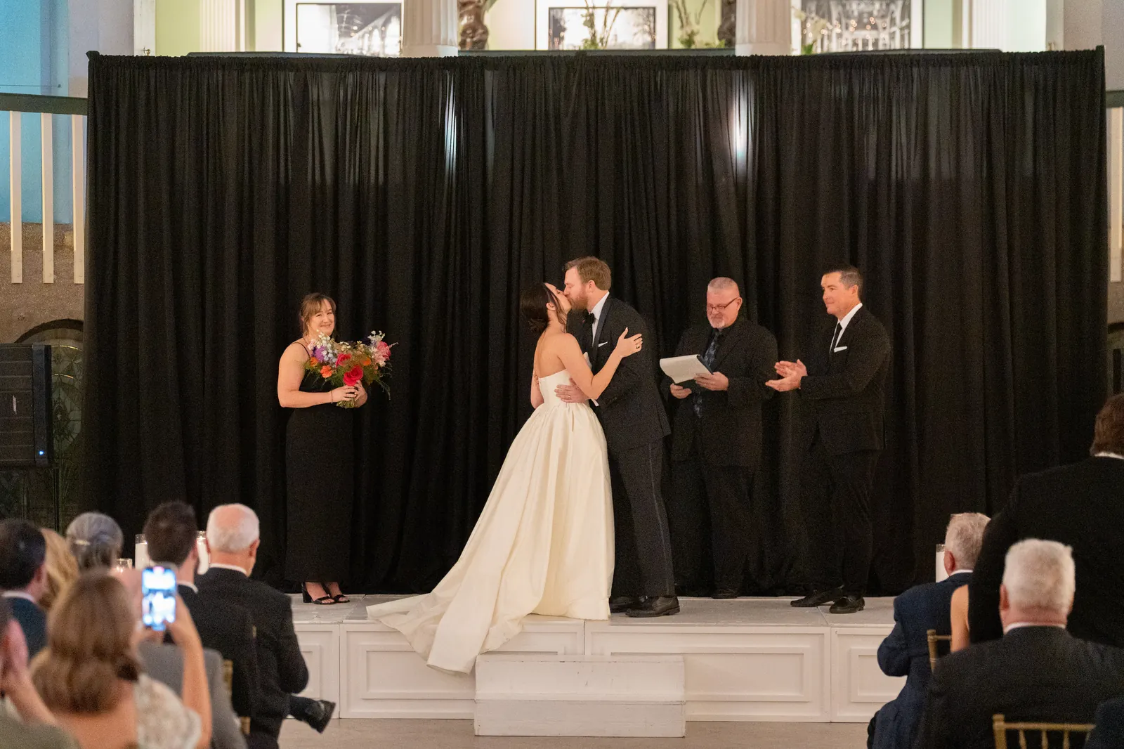 Wedding ceremony at Lightner Museum ballroom