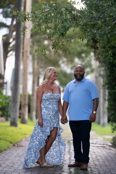 Sunset engagement photos in St Augustine Florida