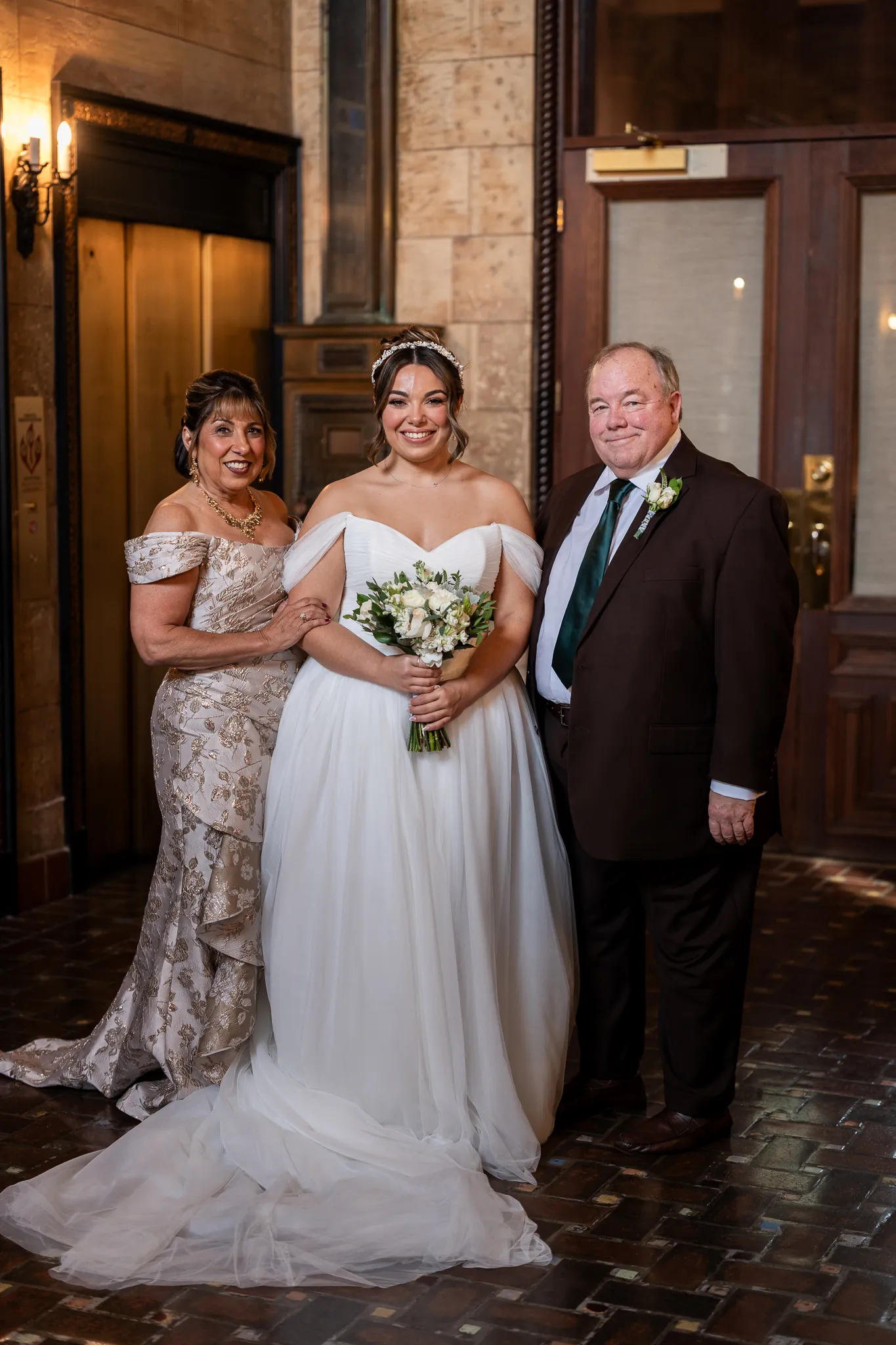 Gabi and Dawson during their wedding ceremony