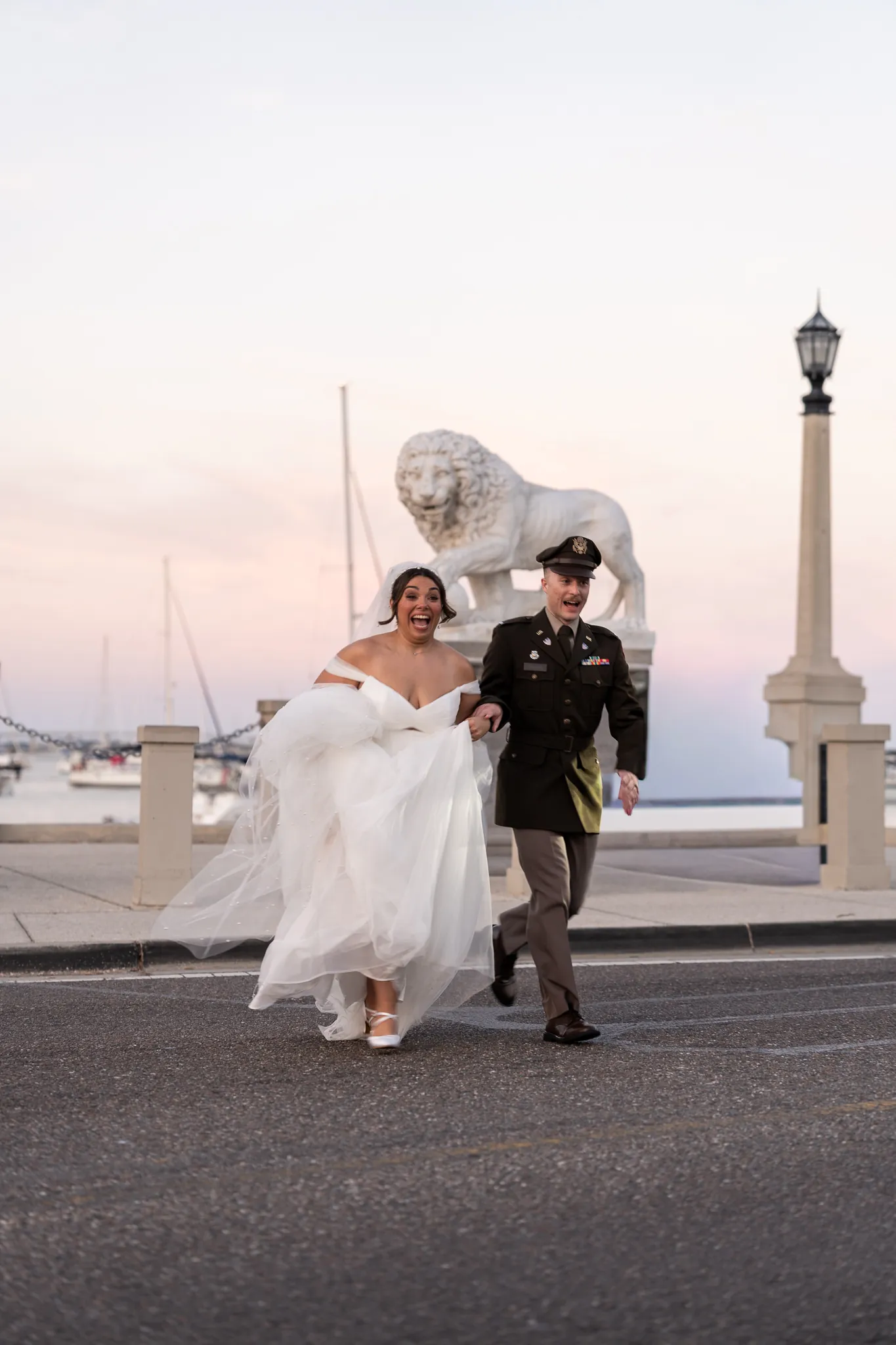 Wedding cake and dessert display in front of The Treasury vault door