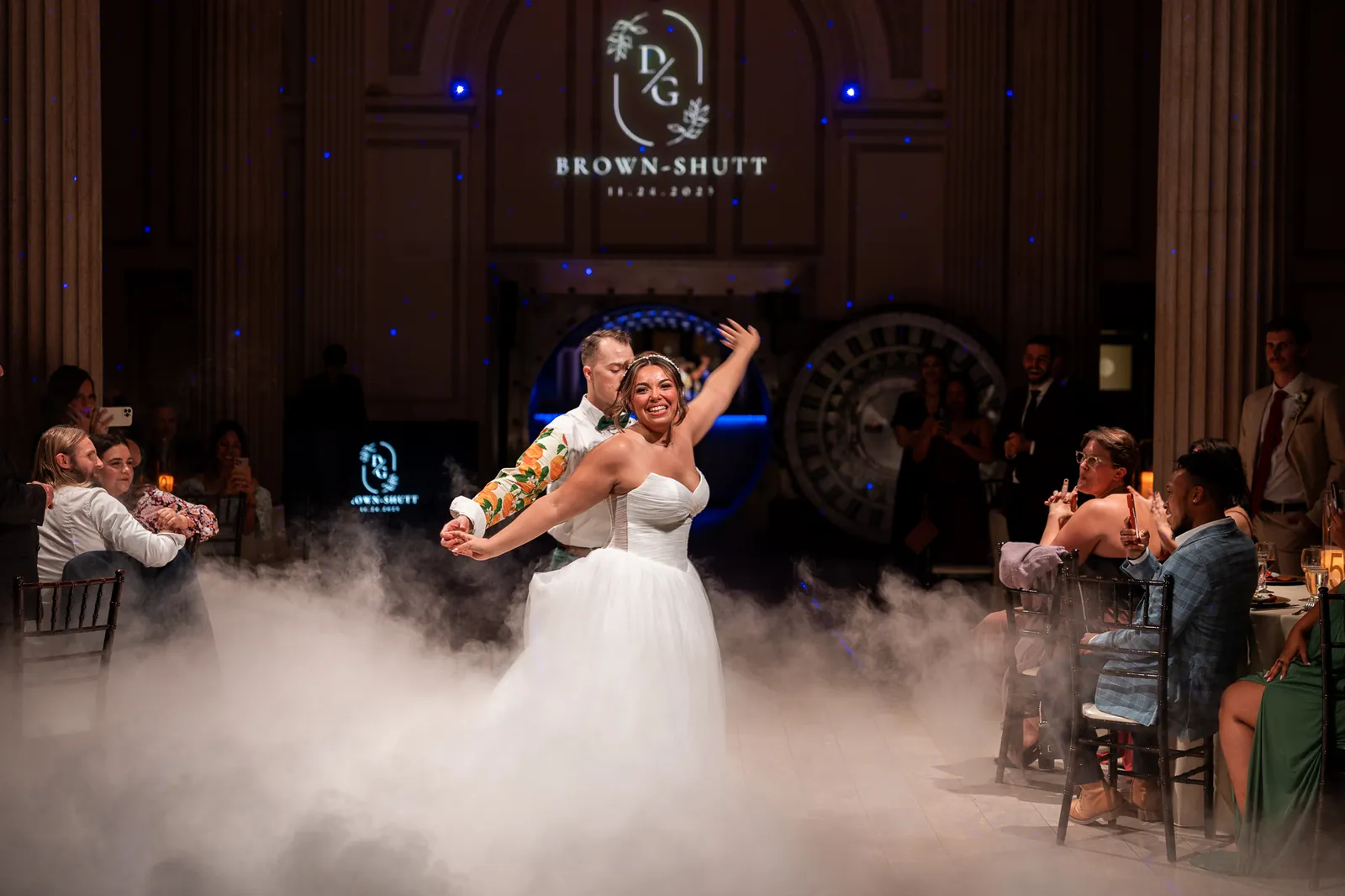 Evening portrait with St. Augustine festive lights