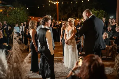 Children watching ceremony moment at Kelly Farm Events wedding