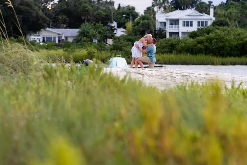 First kiss after she said yes