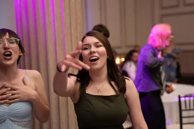 Guests dancing at Treasury on the Plaza wedding reception