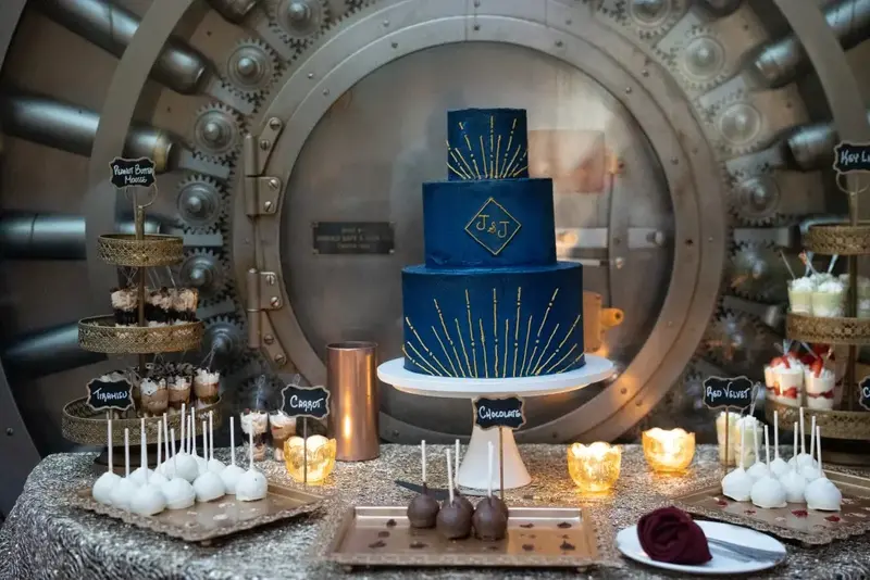 Elegant cake dessert table display