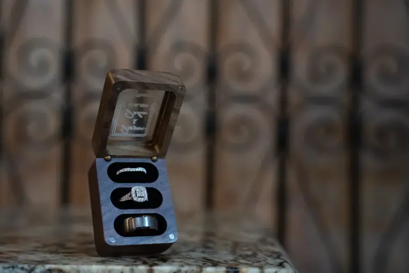 Engagement and wedding ring set