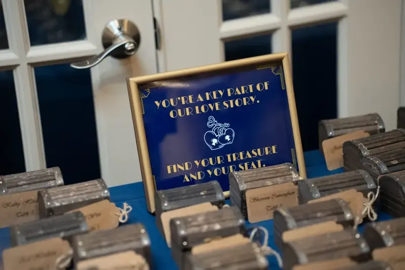 Treasure chests for wedding guests
