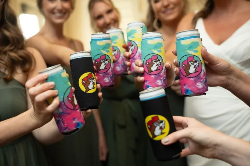 Guests celebrating with drinks