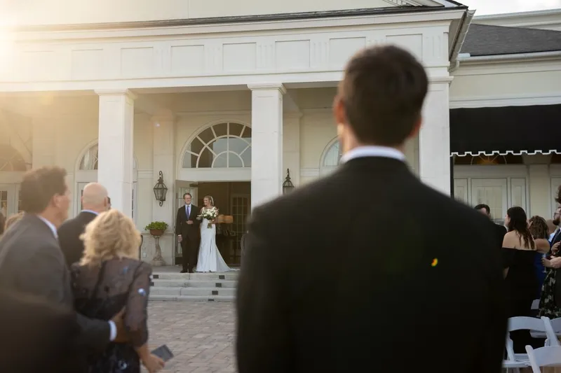 Bride and groom grand entrance to reception