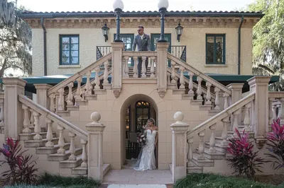 First look on the grand staircase at Epping Forest Yacht Club