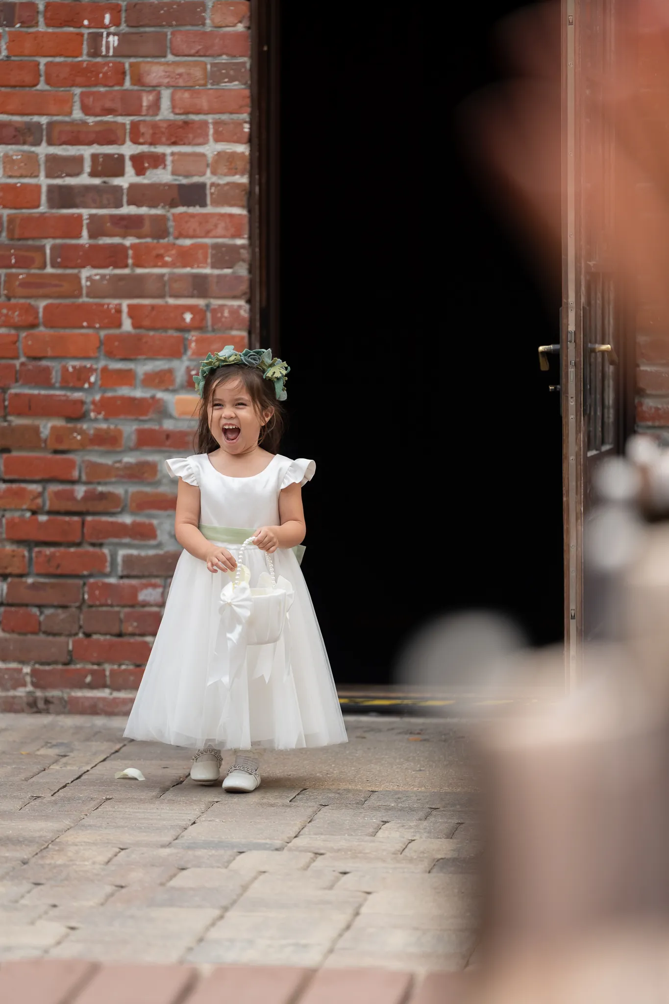 Bride Kyra veil portrait at Brick and Beam Jacksonville