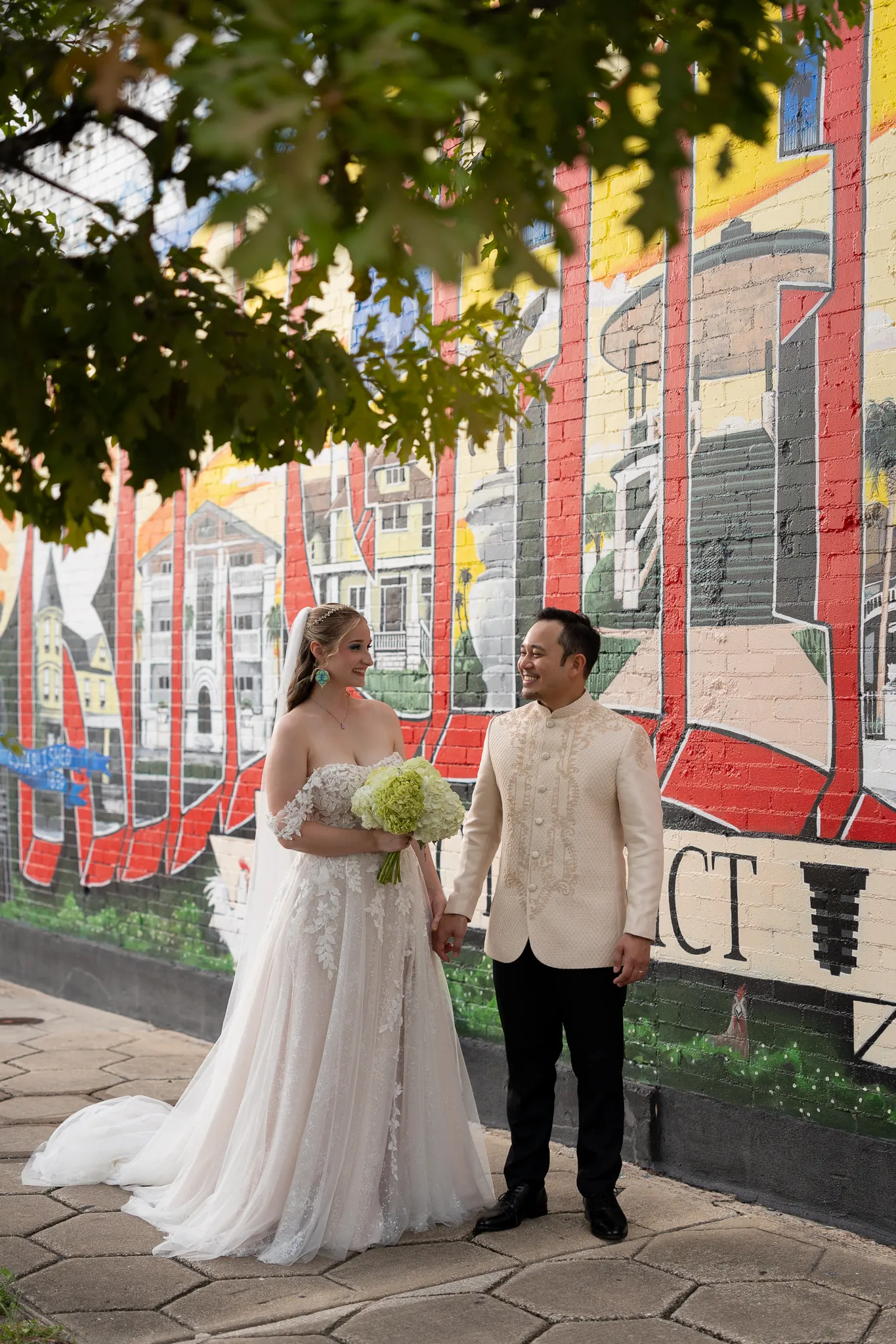 Kyra and Judd outdoor portrait at Brick and Beam Jacksonville