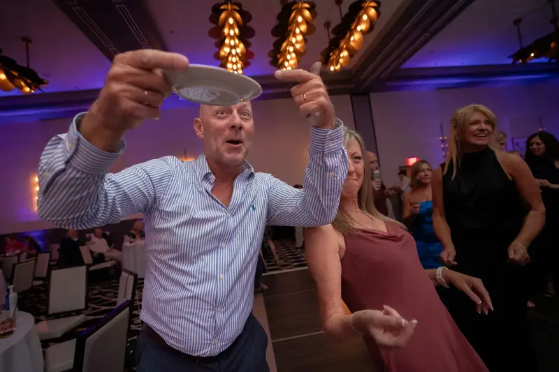 Guest spinning on the dance floor