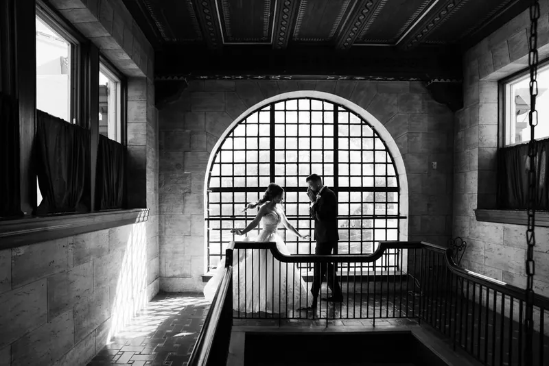 Bride surprises groom at the Treasury on the Plaza St Augustine