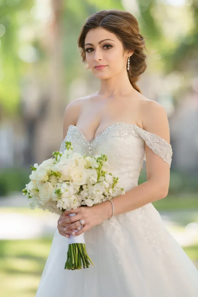 Natural light bridal portrait at the Treasury on the Plaza