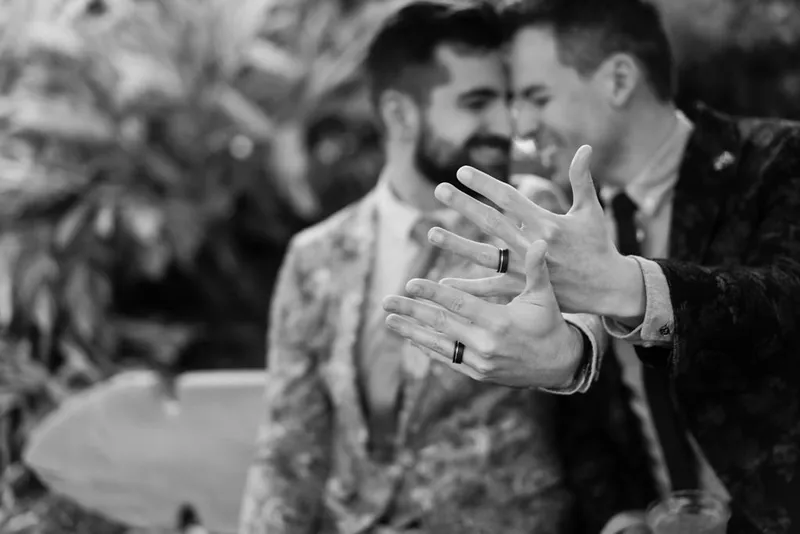 Same-sex wedding couple portrait St. Augustine