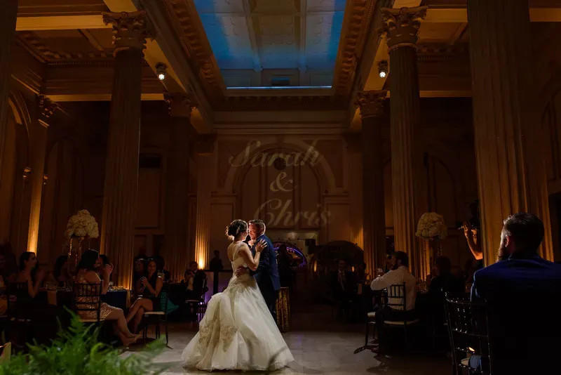 Candid moment between bride and groom