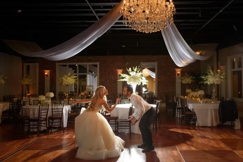 Couple celebrating with sparklers