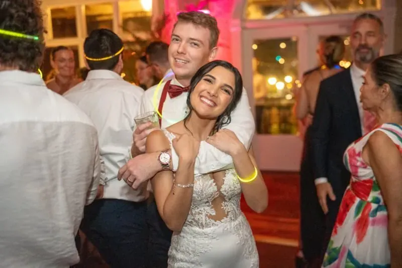 Bride and groom dancing at The White Room reception