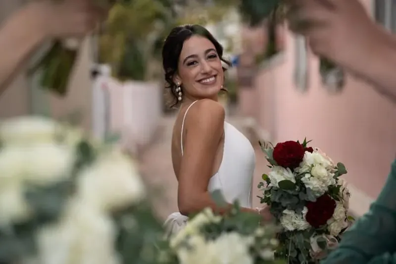 Bridal bouquet detail at The White Room St Augustine