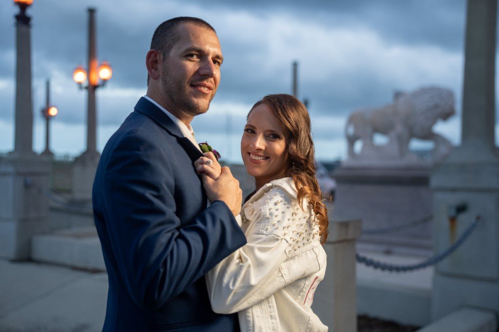 Happy couple evening cityscape backdrop.jpg