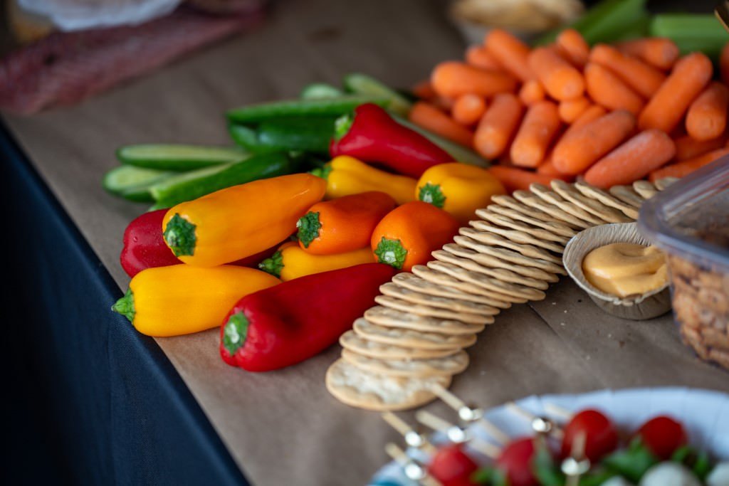 Colorful veggies and crackers platter.jpg