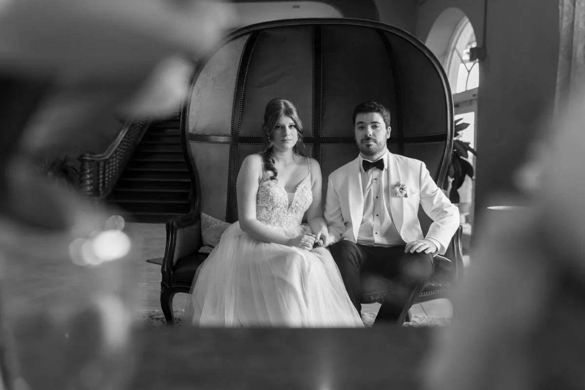 bri and ben at the white room trusted Our Wedding Photography Process